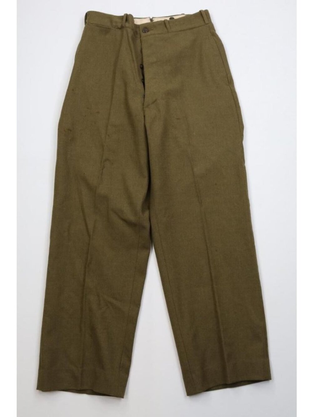 Vintage 40s WWII Mens 32x31 Serge 18 oz Wool Special Wide Leg Trousers Pants USA